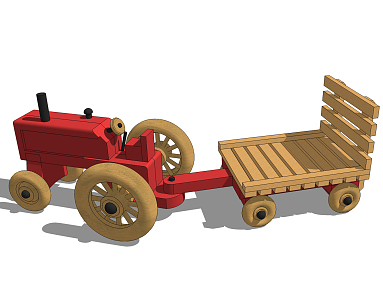 Modern Toy Transportation Tools Farm Tools Cartoon Tractor 3d model