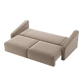 Modern Beige Fabric Two Seater Sofa With Modular Convertible Design For Living Room