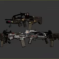 Modern Tactical Weapons Collection Featuring Rifles Handguns Scopes And Accessories 3d model