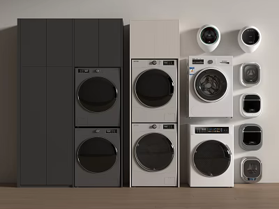 Washing Machine Modern Washer Dryer Wall Mounted 3d model