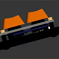 Mechanical Computer Keyboard with Orange Keycaps and Black Base K6 Pro Model
