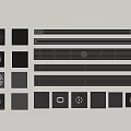 Various Black Ventilation Grilles And Air Vent Covers For Interior Design