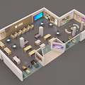 China Mobile 5G Plus Digital Store With Modern Mobile Devices Showcase 3d model