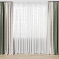 Modern curtains 3d model