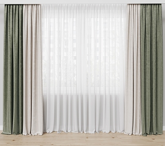 Modern curtains 3d model