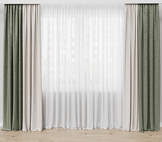 Modern curtains 3d model