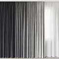 Elegant Pleated Curtains With Gray And White Textured Fabric For Window Interior Design