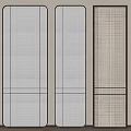Modern metal frame partition wire glass partition 3d model