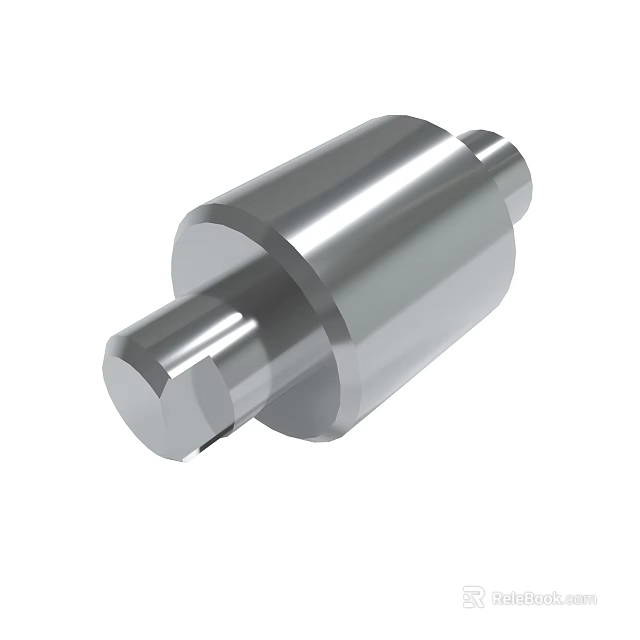 Smooth Shiny Metal Cylindrical Part With Polished Surface For Industrial Use 3d model 