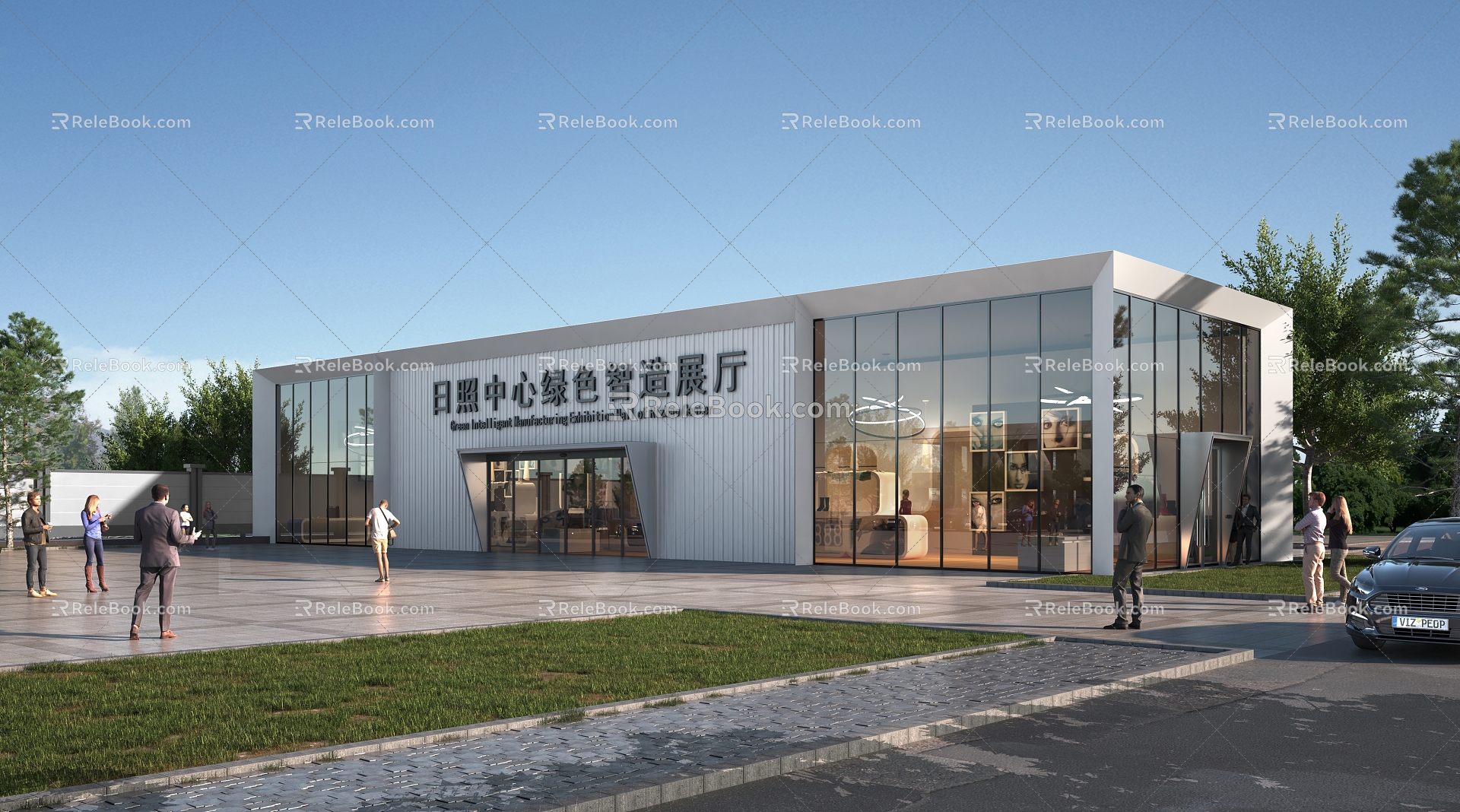 Modern Exhibition Hall Building Exhibition Hall 3d model