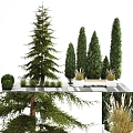 modern horticultural sketch shrub landscape design urban environment 3d model