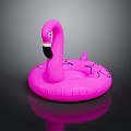 Pink Flamingo Shaped Inflatable Doll Summer Pool Toy For Kids Play