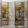 New Chinese Style Screen Partition 3d model