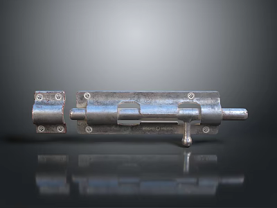 Heavy Duty Metal Door Bolt For Home Security Durable Household Living Supplies 3d model