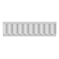 White Decorative Lines With Curved Grooves In Continuous Long Strip Design 3d model