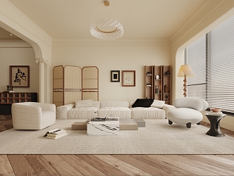 French Living Room 3d model