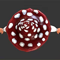 Mushroom Fairy Characters With Red Spotted Hats Red Overalls Holding Hands Front And Back Views