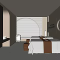 Modern Beauty Hair Salon Treatment Room With Comfortable Beds And Decorative Wall Art