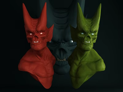Modern game character demon 3d model Modern game character demon 3d model