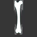 Human Femur Bone Anatomical Structure 3D Rendering Isolated On Black