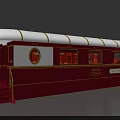 Loreal Branded Train Carriage Model With Red White Body And Gold Accents
