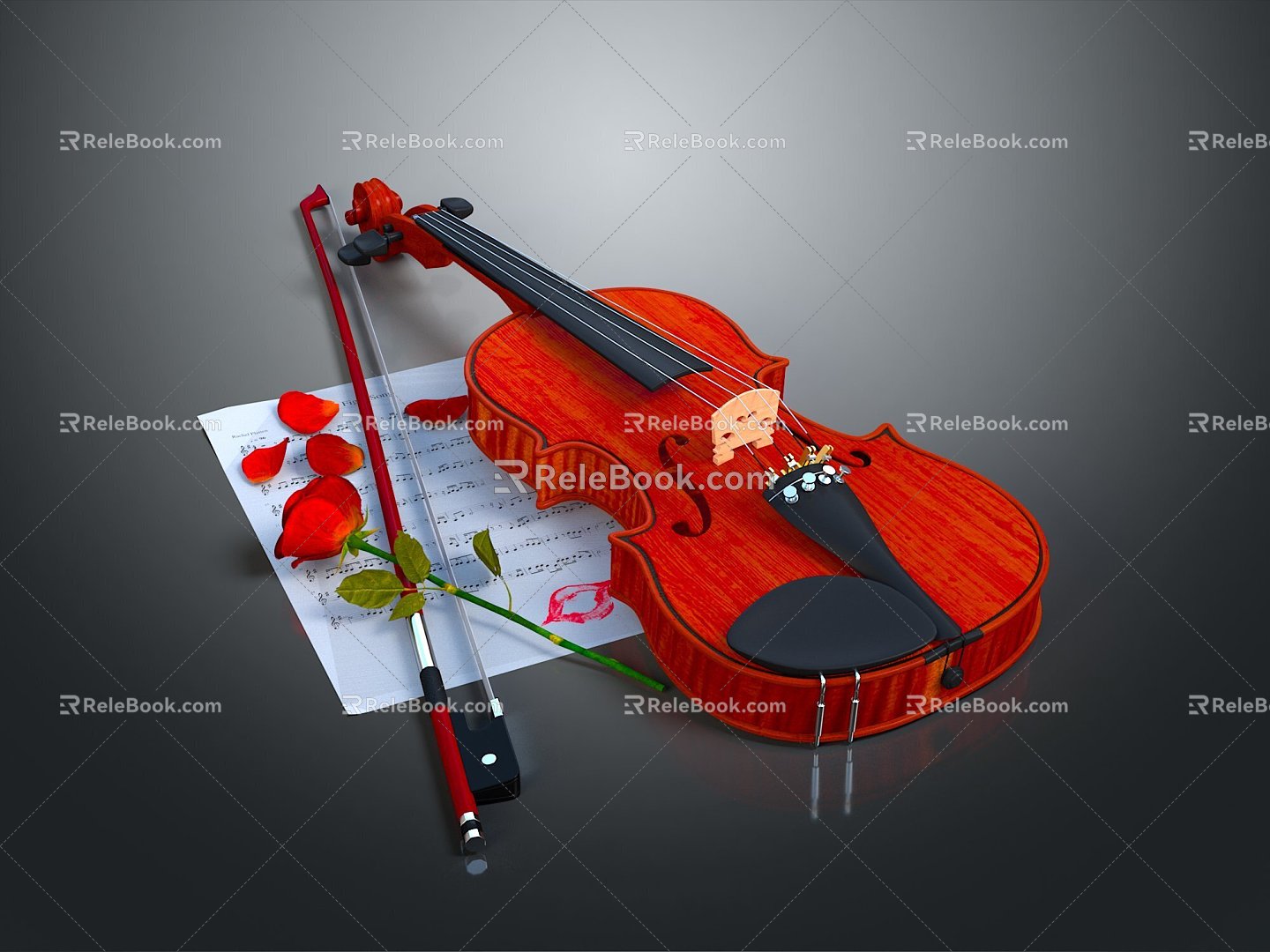 Violin Violin Cartoon Violin Animation Violin Instrument String Western Instrument 3d model