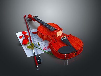 Violin Cartoon Violin Animation Violin Instrument String Western Instrument 3d model