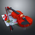 Violin Cartoon Violin Animation Violin Instrument String Western Instrument 3d model