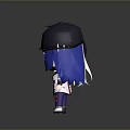 Cartoon Characters in Purple Suit with Glasses and Blue White Hair Hat Design