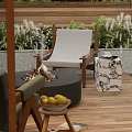Roof Garden With Wooden Deck Lawn Area Sofa Seating Fire Pit And Lush Plants