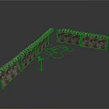 Security Barbed Wire Fence Barrier With Metal Panels And Surveillance Cables
