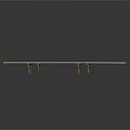 Railway Track Bridge Structure With Wooden Sleepers And Metal Rails