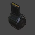 Military Hand Grenade With Black Metal Body And Yellow Safety Pin