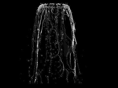 Modern water spray 3d model