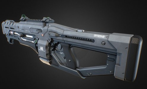 Modern Gun Technology Gun 3d model