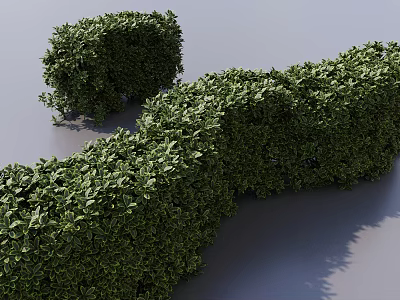 Lush Well Trimmed Green Shrubs For Garden Landscape Design And Decoration 3d model