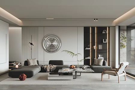 modern living room 3d model