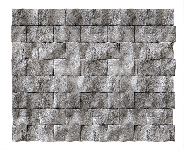 Modern background wall stone block stone brick culture stone 3d model