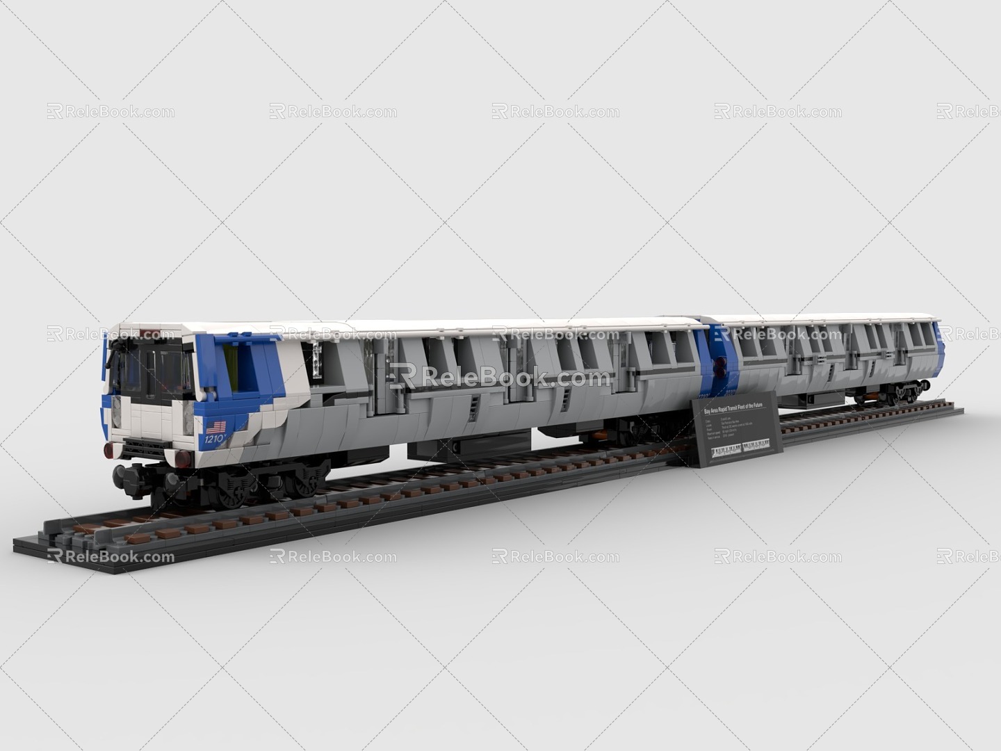 LEGO toys high-speed rail rail train rail transit 3d model