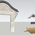 Traditional Chinese Architectural Roof Components With Wooden Brackets And Eaves Designs