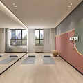 Modern Fitness Studio Interior For Supermoms With Sofa And Plant