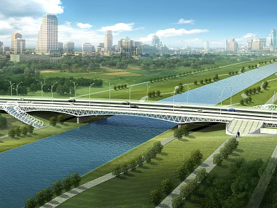 Expressway Expressway Expressway Bridge Expressway View Overlook 3d model