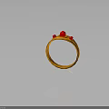 Stylish Gold Ring Jewelry Design Featuring Red Gemstones And Smooth Band Details