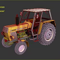 Deutz D 40 Yellow Tractor With White Roof Black Exhaust Pipe Large Wheels And Cabin