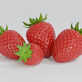 Fresh Juicy Strawberries with Green Leaves and Vibrant Red Color for Healthy Snacks