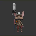 Mouse Wizard Mouse Warlock Cartoon Mouse Animation Mouse Animation Mouse Cartoon Character Cartoon Animal 3d model