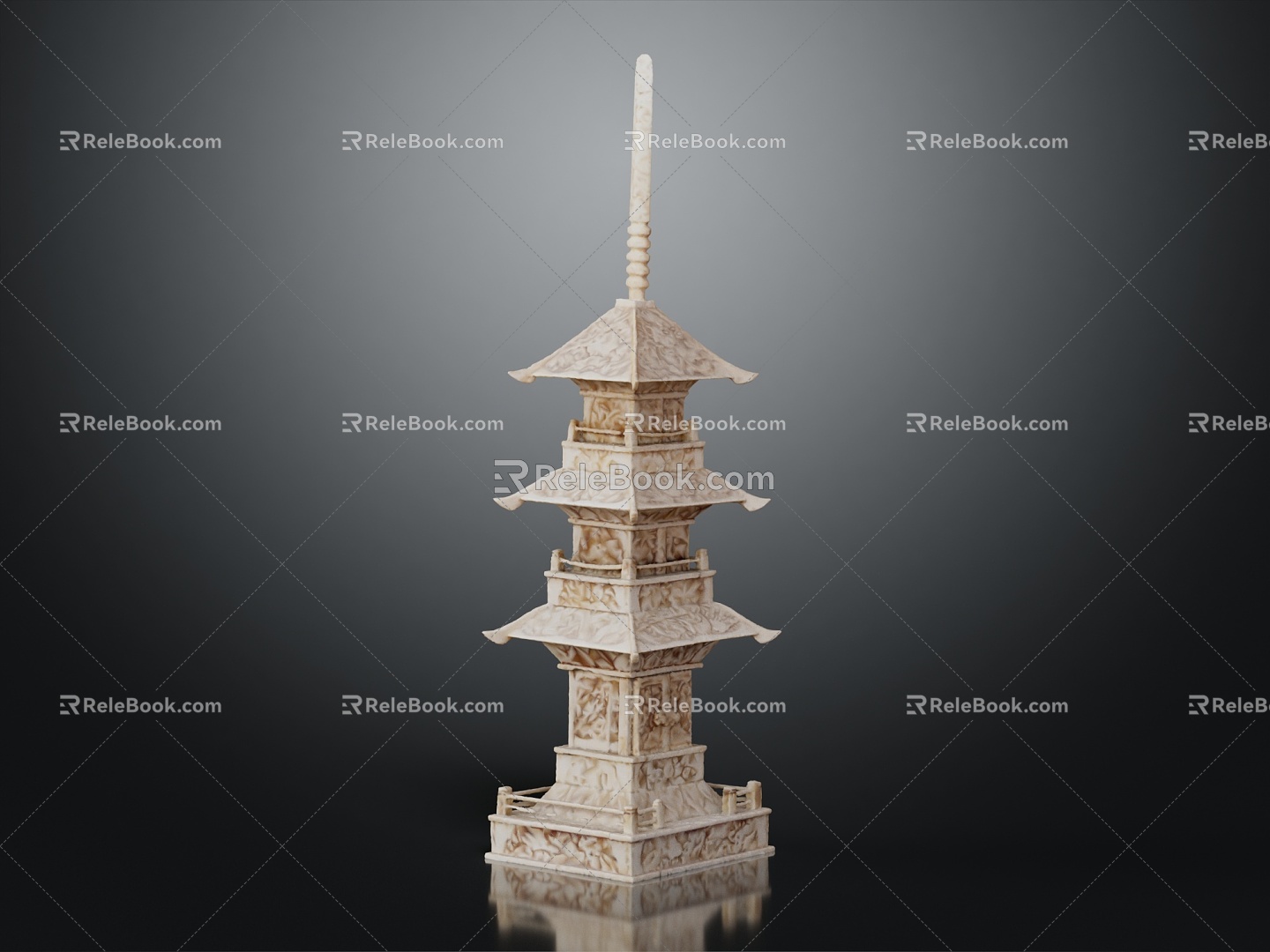 Modern Tower Ancient Building 3d model