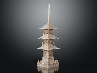 Modern Tower Ancient Building 3d model