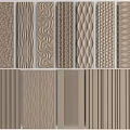 Various Textured Wall Panels With Different Decorative Patterns And Grooved Designs 3d model
