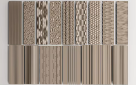 Modern wall panel background wall decorative panel 3d model